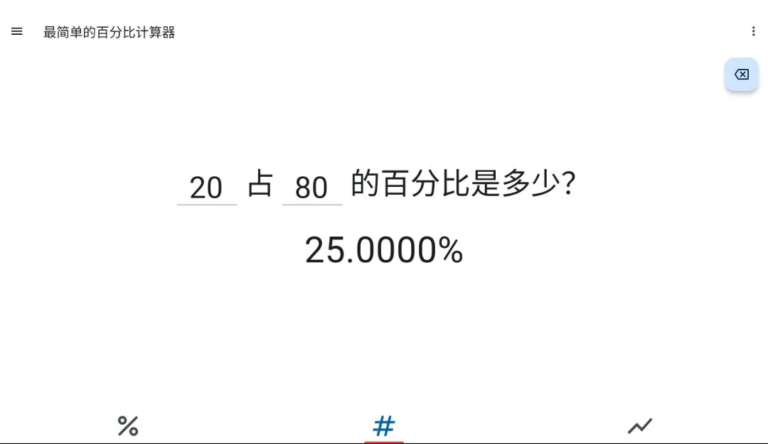 极简百分比计算器 极简百分比计算器